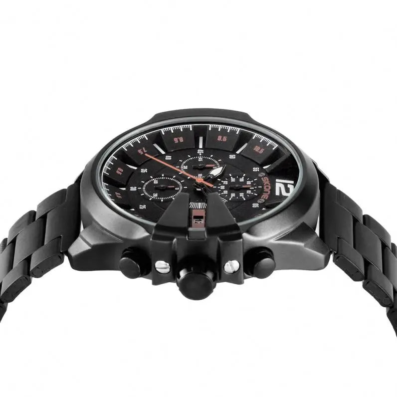 Stylish Chronograph Business Watch - Water Resistant Steel Strap Quartz Timepiece