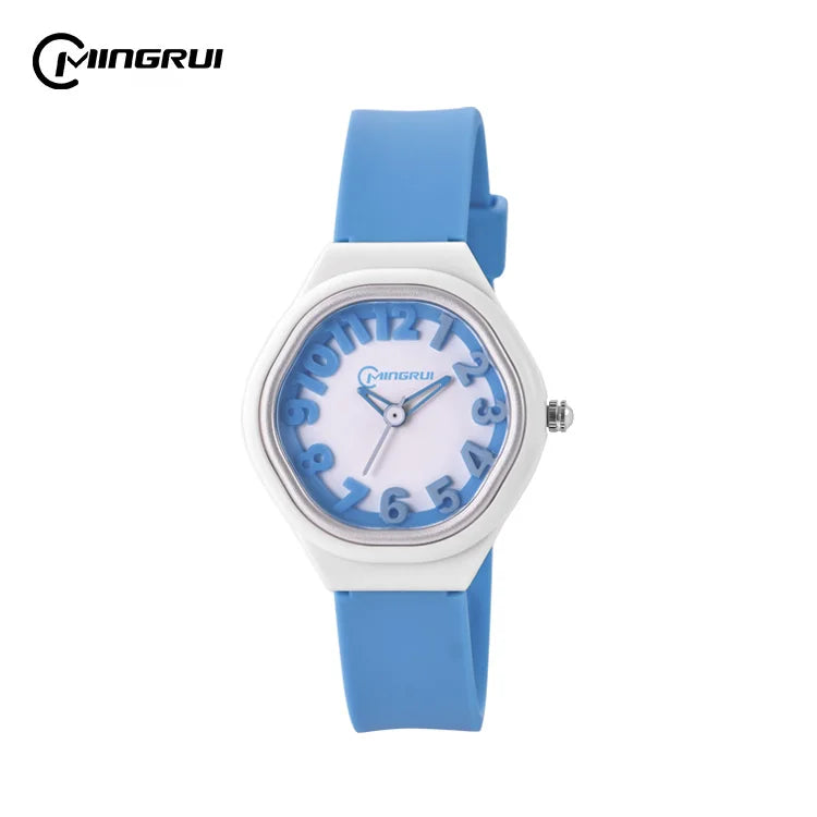 Fashion MINGRUI Casual Kids Watches 3bar Waterproof Quartz Wristwatches Jelly Kids Clock Children Watch Montre Enfant 2235