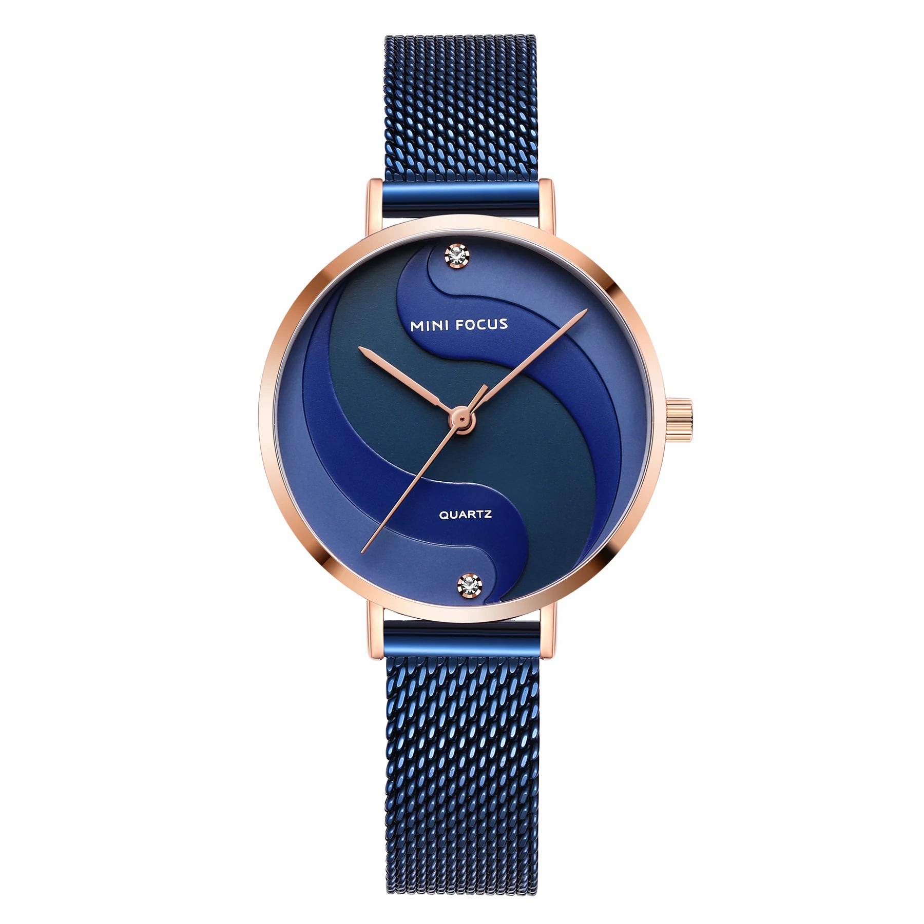 The Aurora Mesh - Gradient Dial Stainless Steel Watch