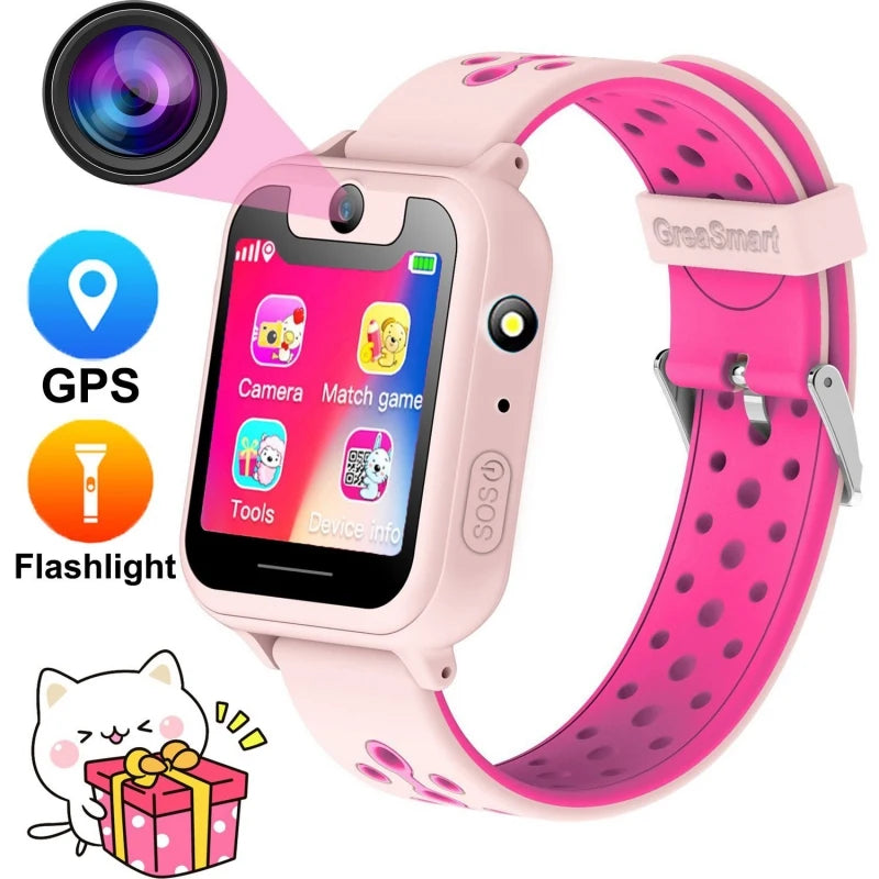 Children Smart Watch S6 Touch Screen GPS Tracker Remote Camera Watch Anti-lost SOS Alarm Mirco SIM Location Device Kids Watches