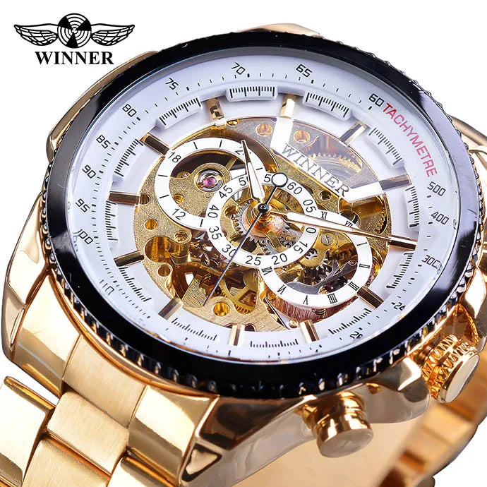 Premium Automatic Sport Watch - Waterproof Mechanical with Stainless Steel Band