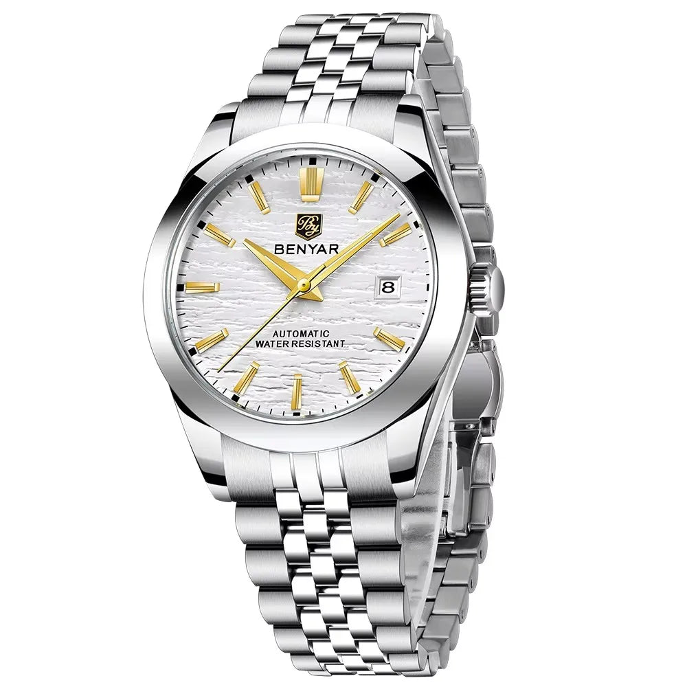 Relojes Hombre Original Benyar 5209 New Design Men Automatic Wrist Watch Luxury Brand Mechanical Watches