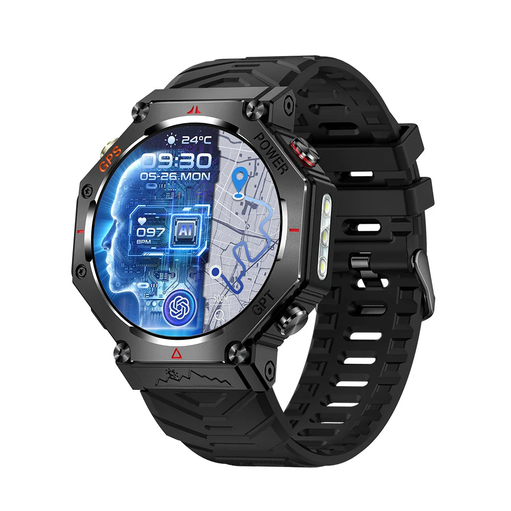 SENBONO KC91GPS Outdoor Sports Smartwatch 3ATM Waterproof Altitude Air Pressure Compass 530Mah Large Battery Men Smart Watch GPS