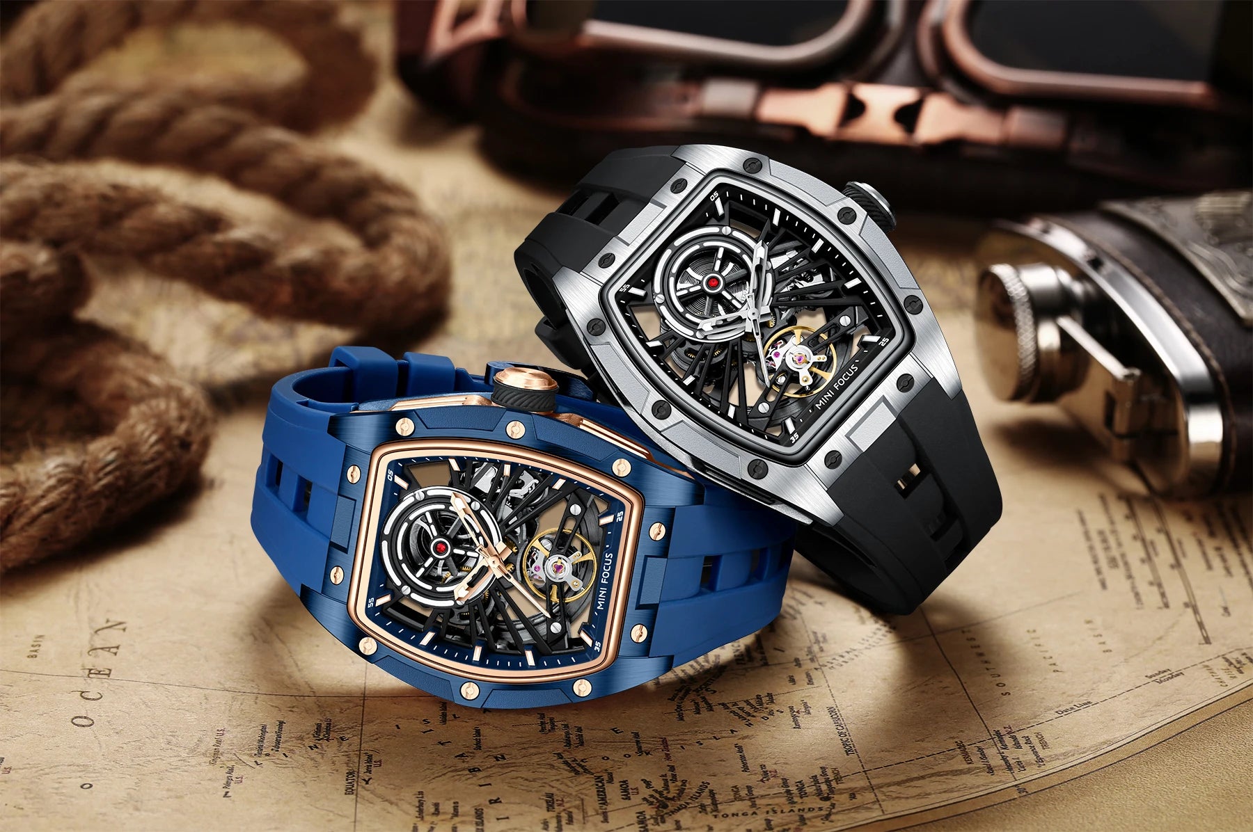 The Skeleton Barrel - Automatic Mechanical Sports Watch
