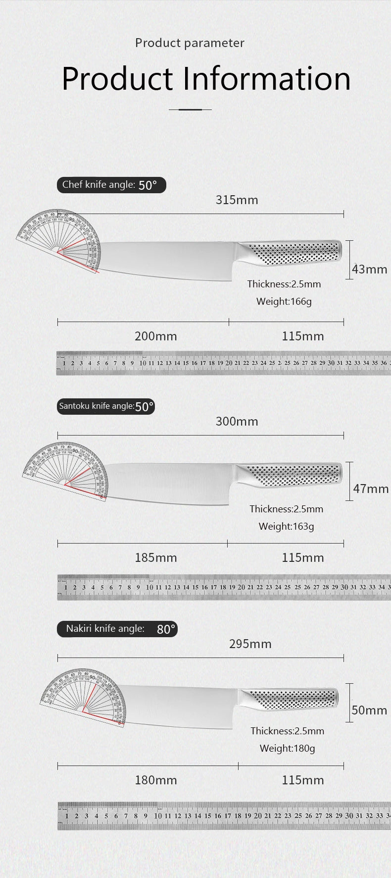 Kitchen Chef Knife Stainless Steel Sushi Knife Kitchen Santoku Knife Set Kitchen Utensils Slicing Cleaver Cutter