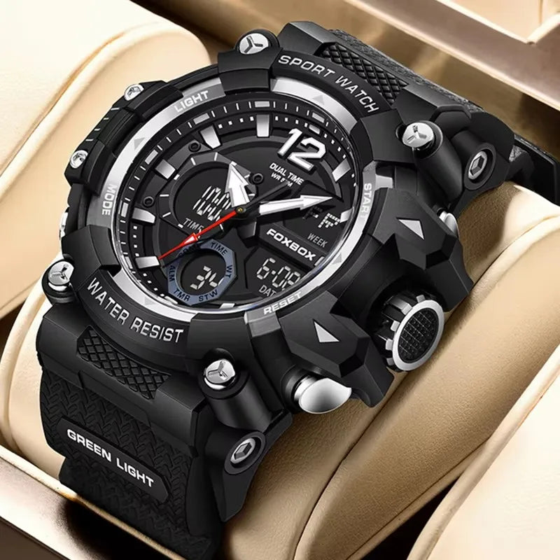 LIGE FB0069  Men Watch 50m Waterproof Wristwatch Clock  Watch Sport Male Quartz Digital Watches Plastic Silicone LIGE Latest