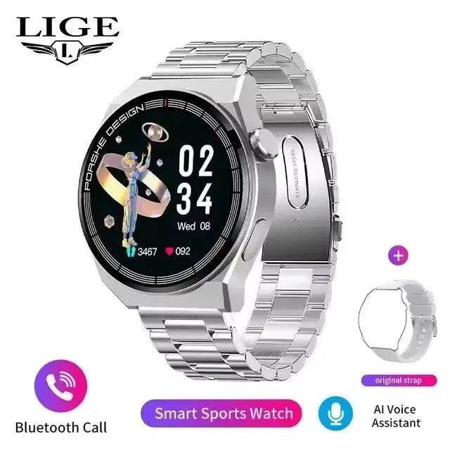 LIGE Pro Smart Watch - 4K Video Recording & Motion Tracking Wristwatch