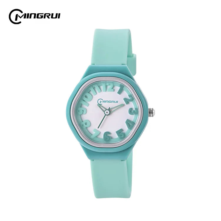 Fashion MINGRUI Casual Kids Watches 3bar Waterproof Quartz Wristwatches Jelly Kids Clock Children Watch Montre Enfant 2235