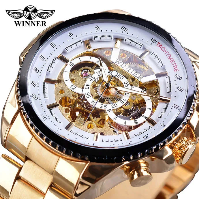 Automatic Sport Watch - Waterproof Stainless Steel Mechanical Timepiece