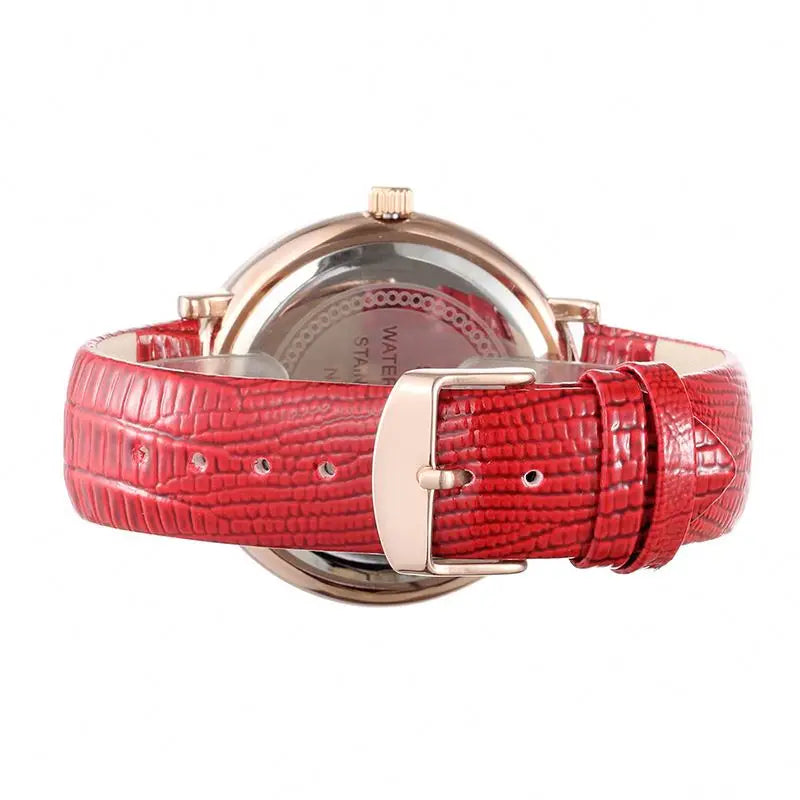 Diamond Skull Leather Watch - Western Bohemian Quartz Timepiece for Women