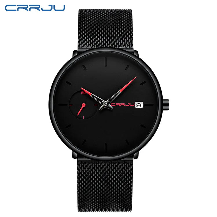 CRRJU Classic Ultra Thin Mesh Watch