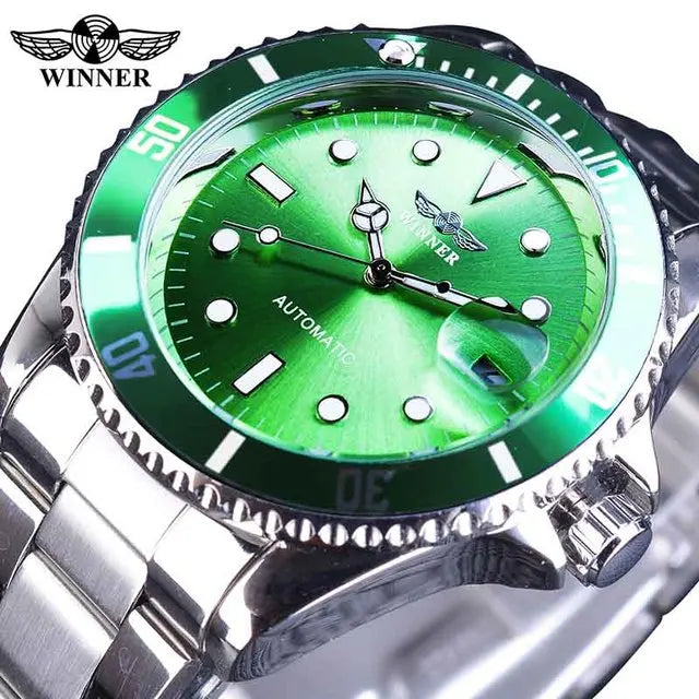WINNER T-Winner Men's Automatic Mechanical Watch - Steel Sport Fashion Timepiece