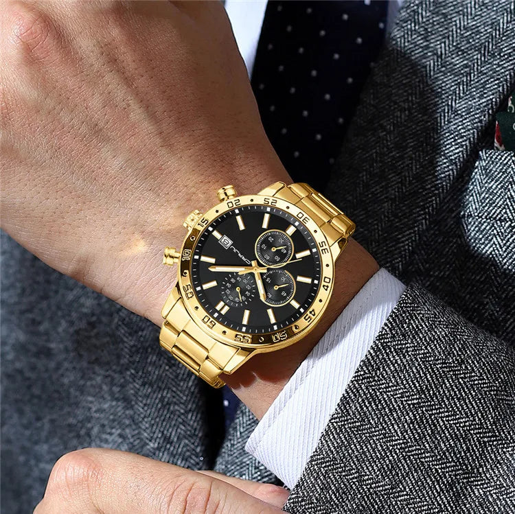 CRRJU 2321 Luxury Gold Sport Watch