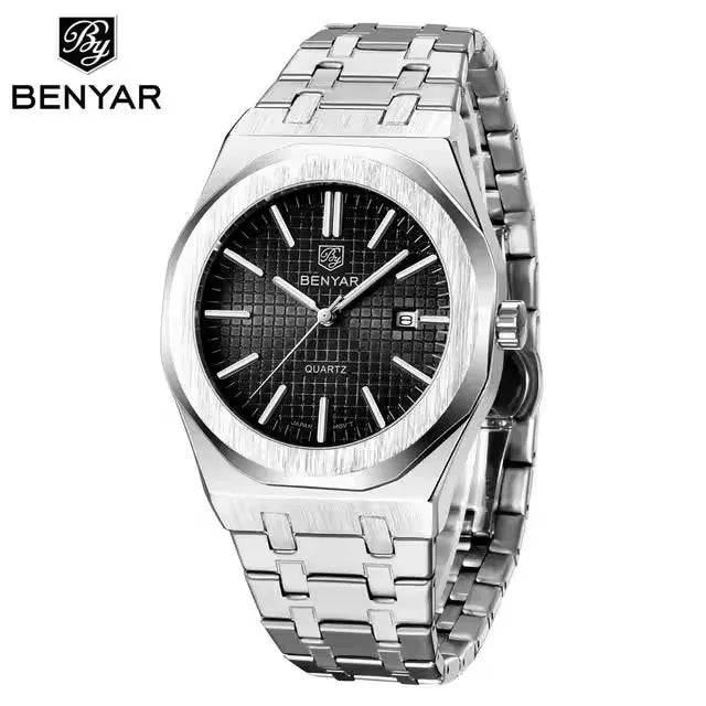 BENYAR 5156 Men's Quartz Watch Fashion Multifunctional Waterproof Automatic Luminous Chronograph Relogio Masculino