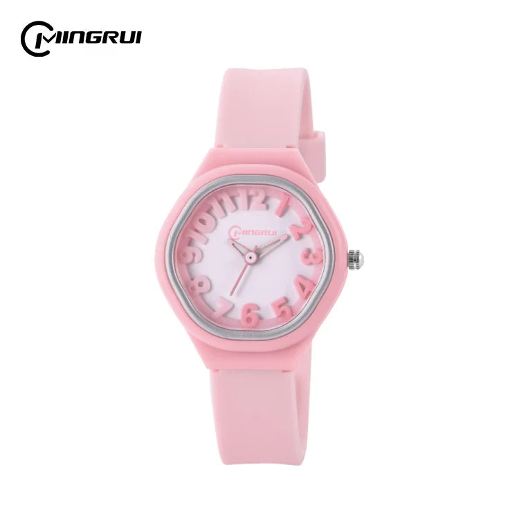 Fashion MINGRUI Casual Kids Watches 3bar Waterproof Quartz Wristwatches Jelly Kids Clock Children Watch Montre Enfant 2235