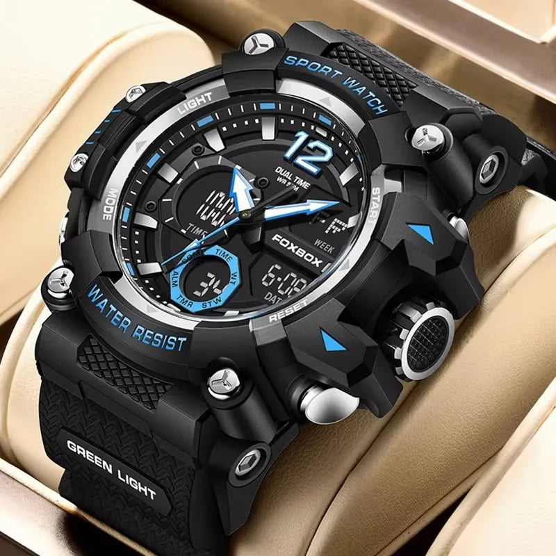 LIGE FB0069  Men Watch 50m Waterproof Wristwatch Clock  Watch Sport Male Quartz Digital Watches Plastic Silicone LIGE Latest