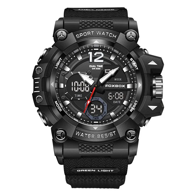 LIGE FB0069  Men Watch 50m Waterproof Wristwatch Clock  Watch Sport Male Quartz Digital Watches Plastic Silicone LIGE Latest