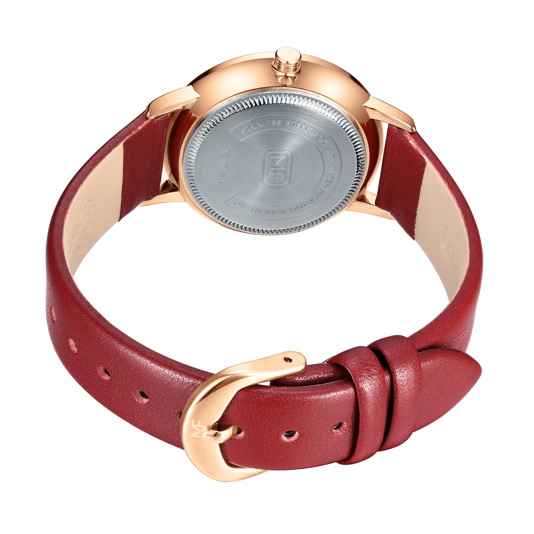 Peacock Elegance - Women's Luxury Leather Watch with Artistic Dial
