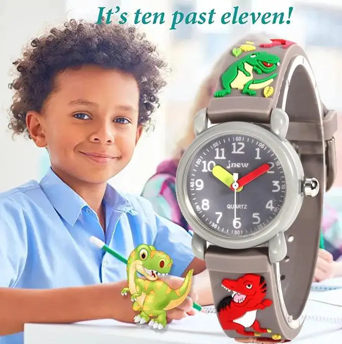 Hot Sale 3ATM Waterproof Fashion Sports Watch for Kids Baby Boys Cartoon Quartz Watch PC Material Case Eco-Friendly for Children