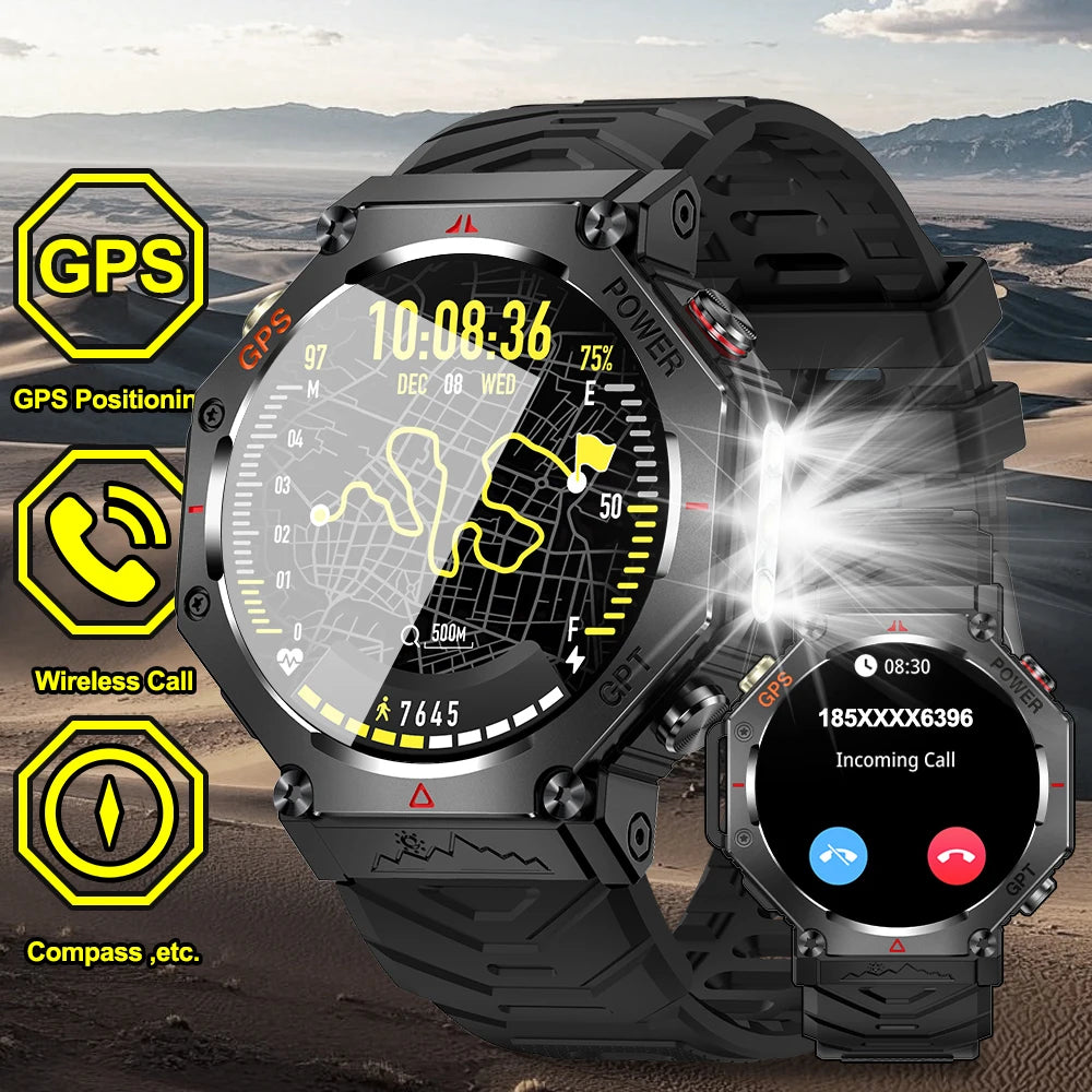 SENBONO KC91 GPS Outdoor Sports Smart Watch Men 3ATM Waterproof  Altitude Pressure  530mAh Large Battery Compass GPS Function