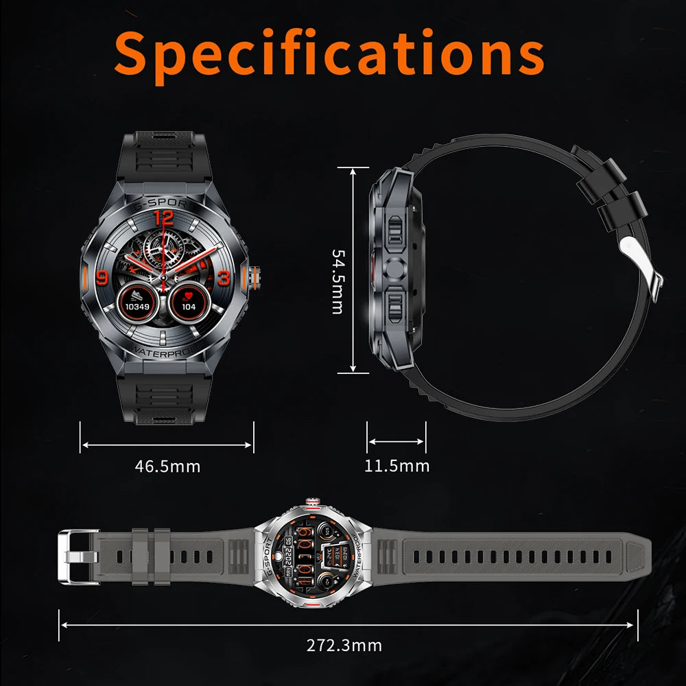 SENBONO H89 New Smartwatch Men  HD Big Screen BT Calls Water Proof 350mAh Big Battery Men Sports Fitness Tracking Smart Watch