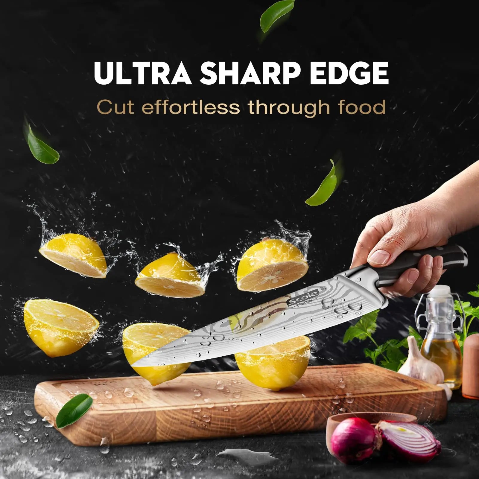Premium German 1.4116 Stainless Steel Ultra Sharp Kitchen Knife Set 7-Piece with Gift Box