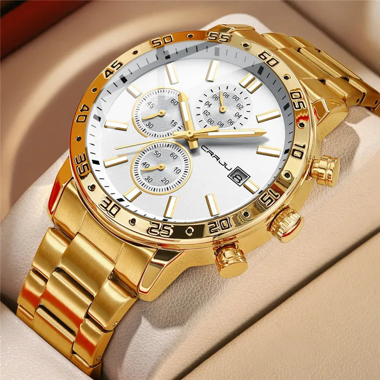 CRRJU 2321 Luxury Gold Sport Watch