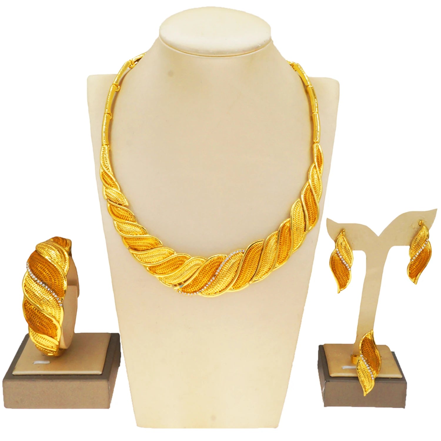 Dubai Gold Plated Jewelry Party Set