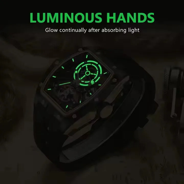 GoldSport Automatic - Men's Skeleton Mechanical Watch with Luminous Display