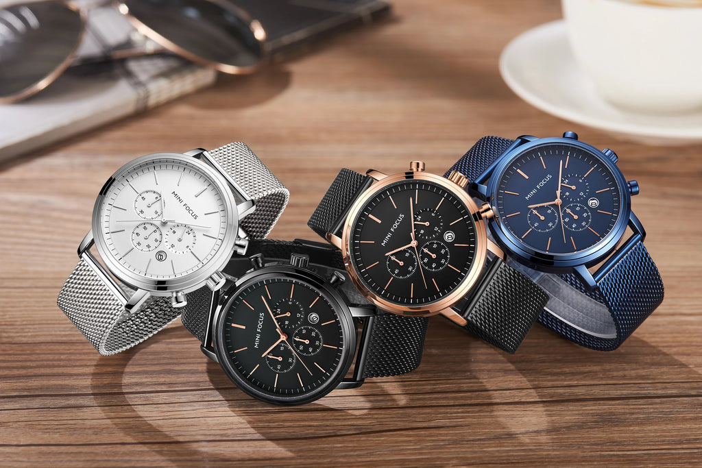 Silver Mesh Elite - Men's Luxury Stainless Steel Mesh Band Watch