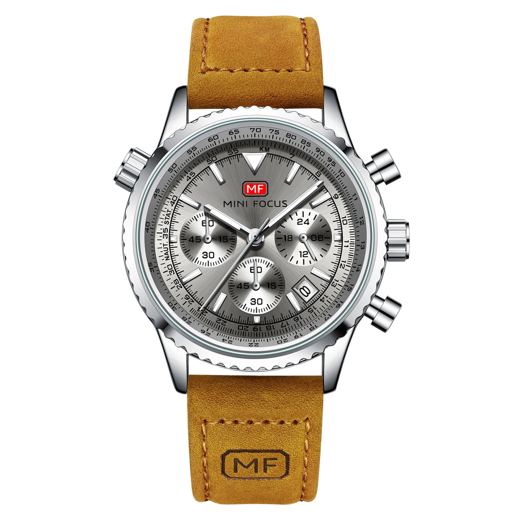 The Chronos Elite - Premium Leather Chronograph Watch