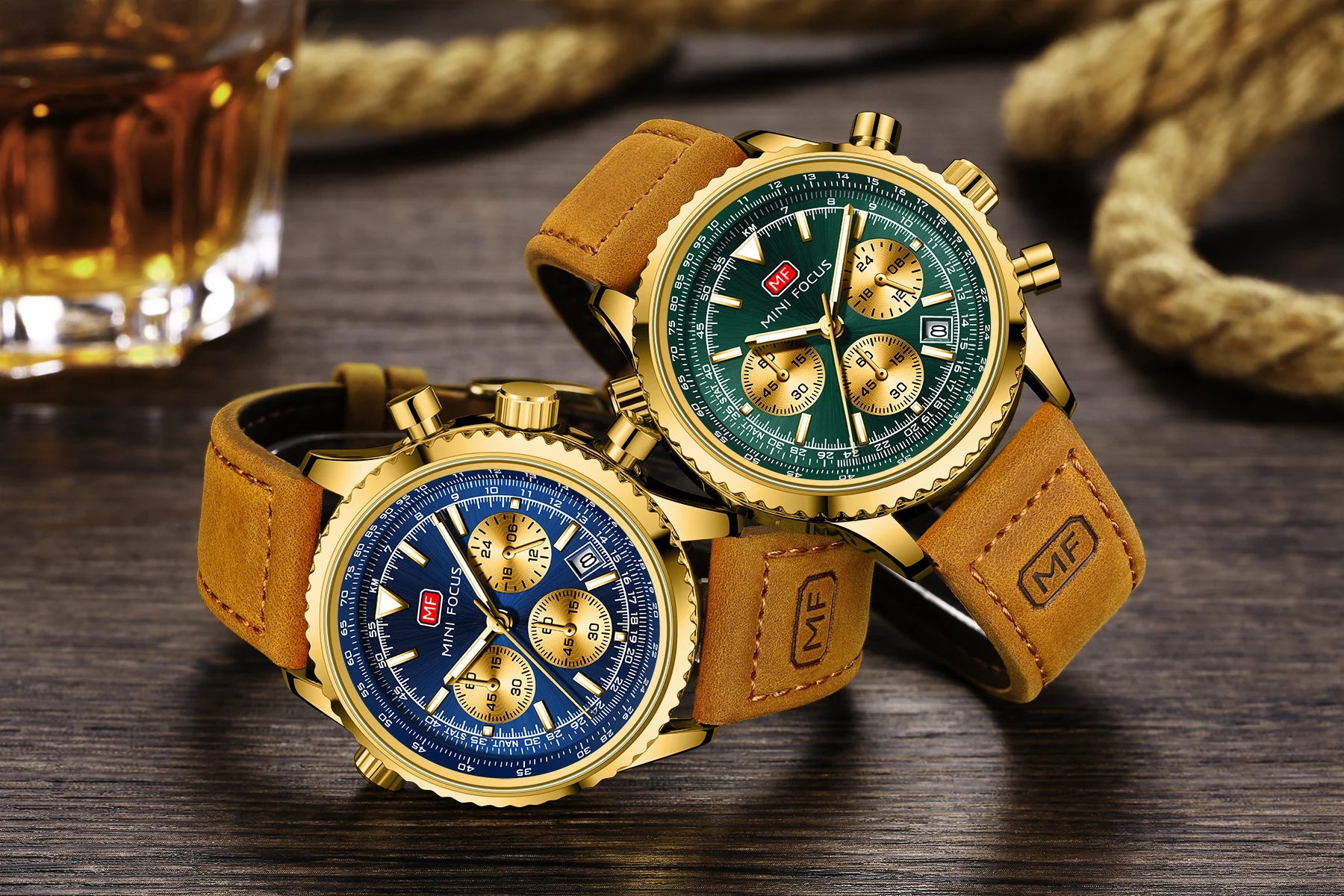 The Chronos Elite - Premium Leather Chronograph Watch