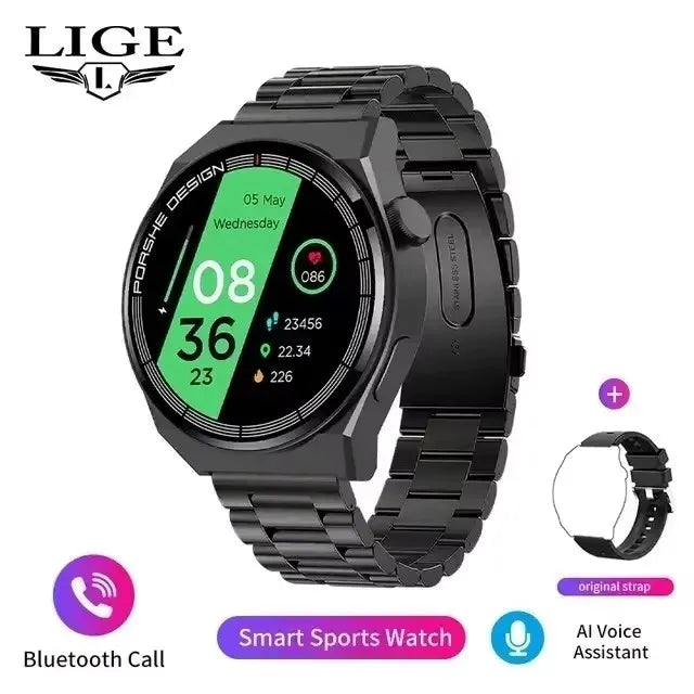 LIGE Pro Smart Watch - 4K Video Recording & Motion Tracking Wristwatch