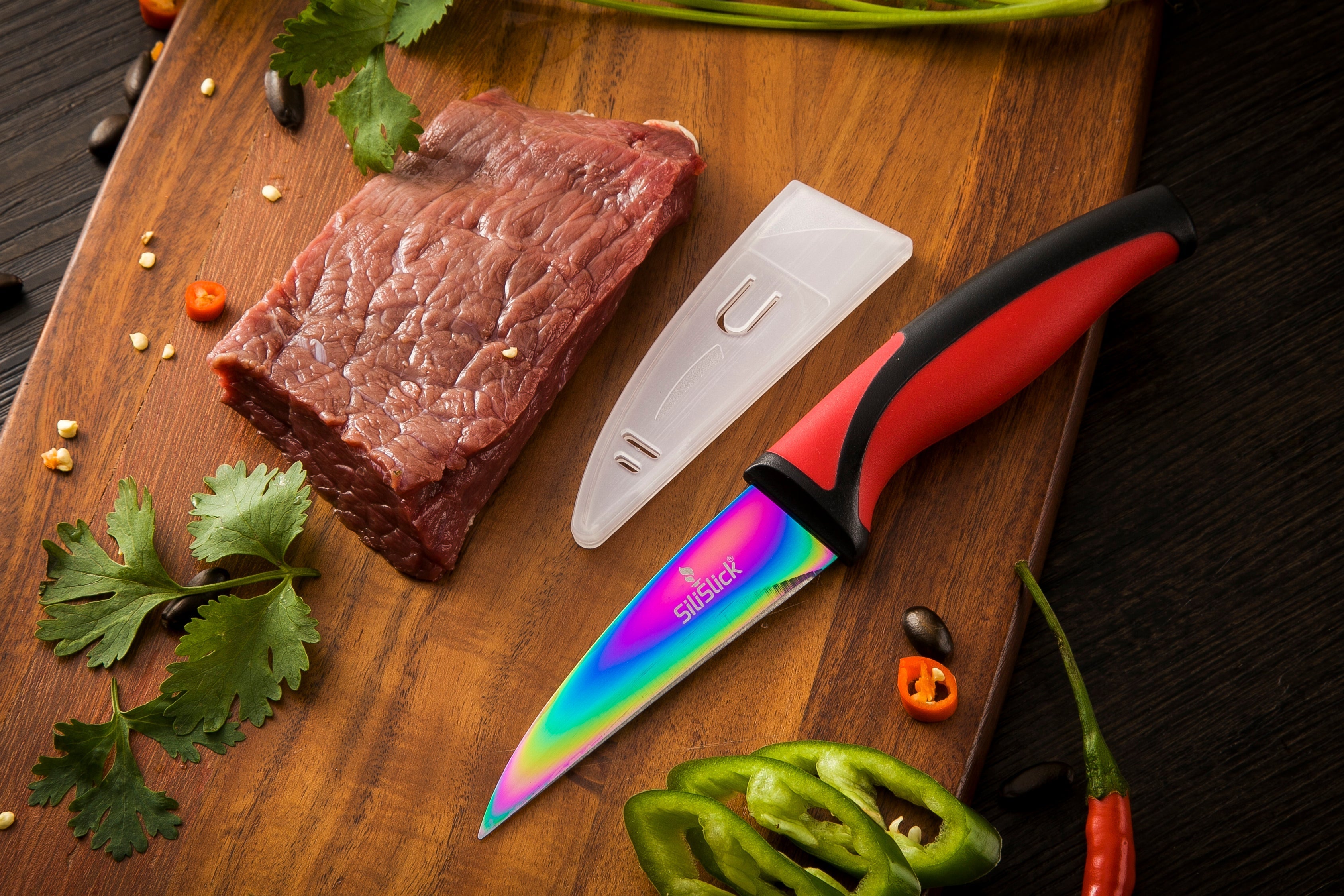 Kitchen Knife Set - Red Handle
