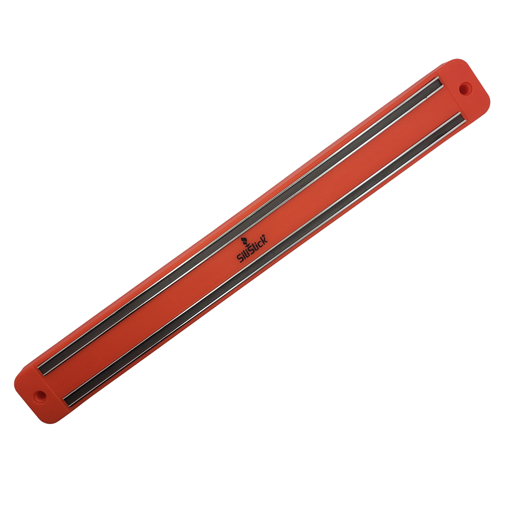 Kitchen Knife Set Kit | Blue Handle, Blue Blade & Red Magnetic Rack