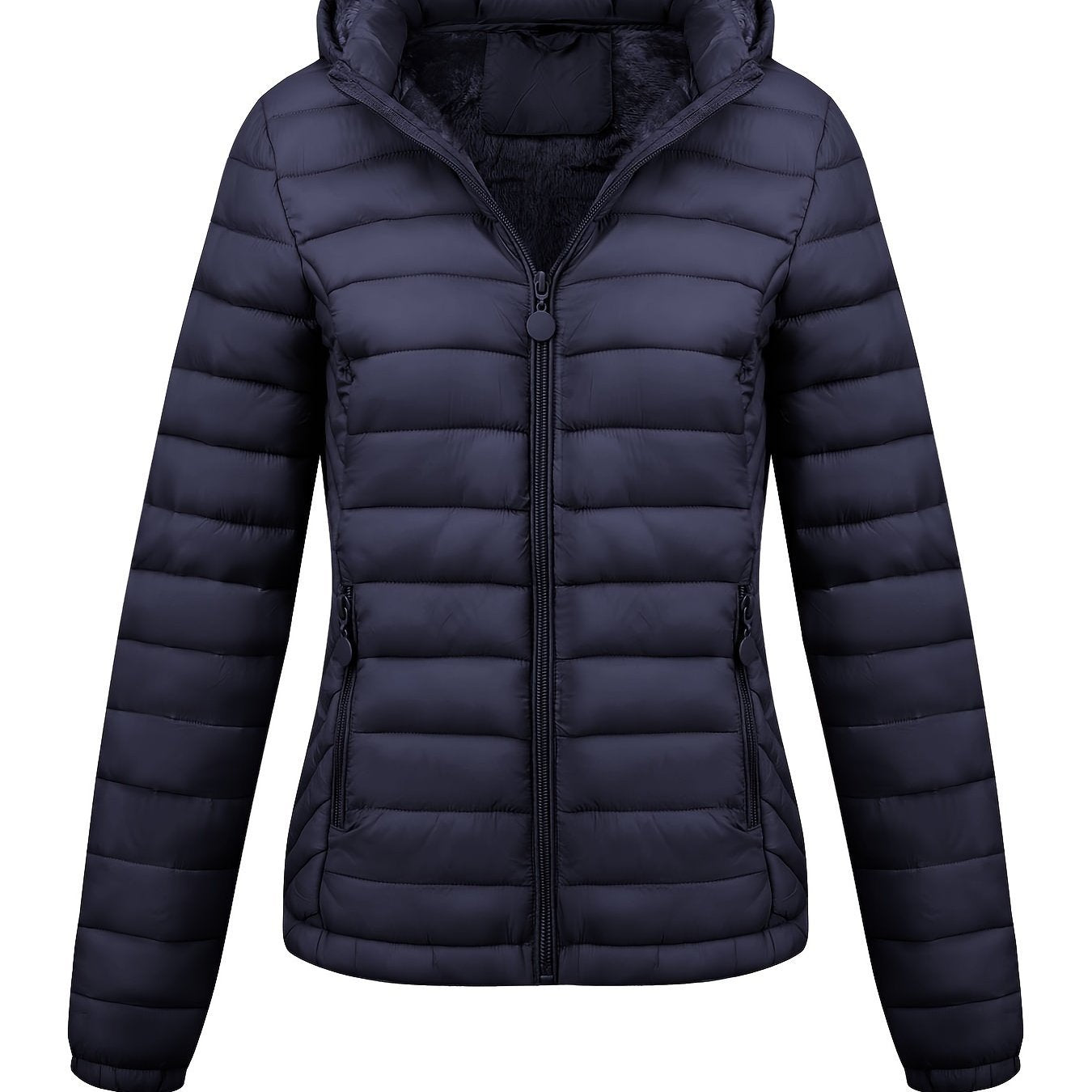 Women's Lightweight Hooded Winter Jacket Nylon Material