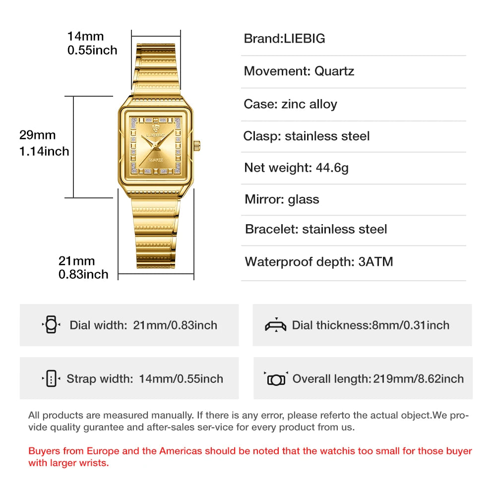 Top Brand Luxury Quartz Watch For Women Lady Stainless Steel Strip Watch Fashion Waterproof Wristwatch Relogio Feminino