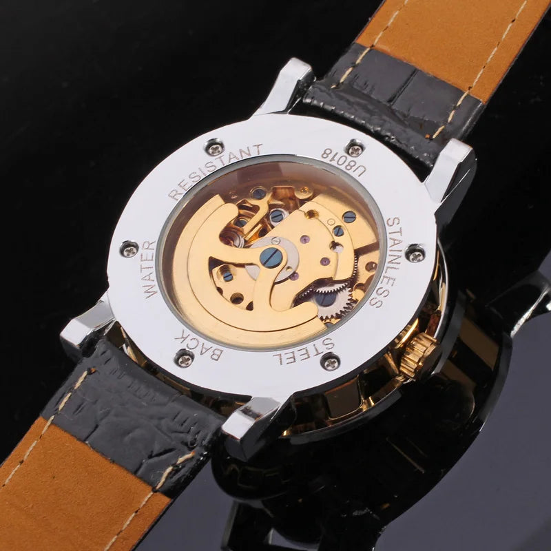 Tourbillon Skeleton Automatic Watch - Steel Band Mechanical