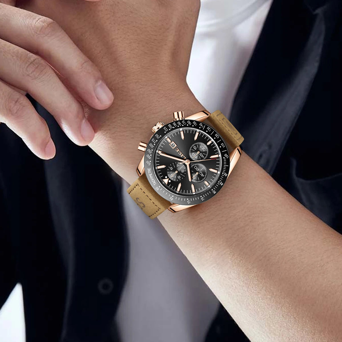 LIGE Sovereign 2025 - Elite Business Steel Quartz Timepiece