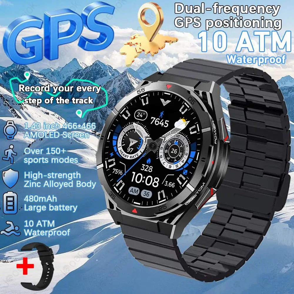 For HUAWEI Dual-Band satellite GPS Sports Smartwatch 1.43'' AMOLED Screen Compass BT 10ATM Waterproof SWIM SmartBracele 2025 New