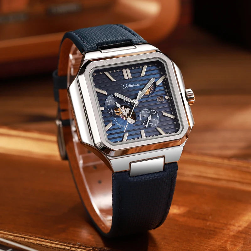 Fashion Men's Moon Phase Sport  Watch Automatic Mechanical Waterproof Luminous Wrist Watches Men Clock Horloges Mannen