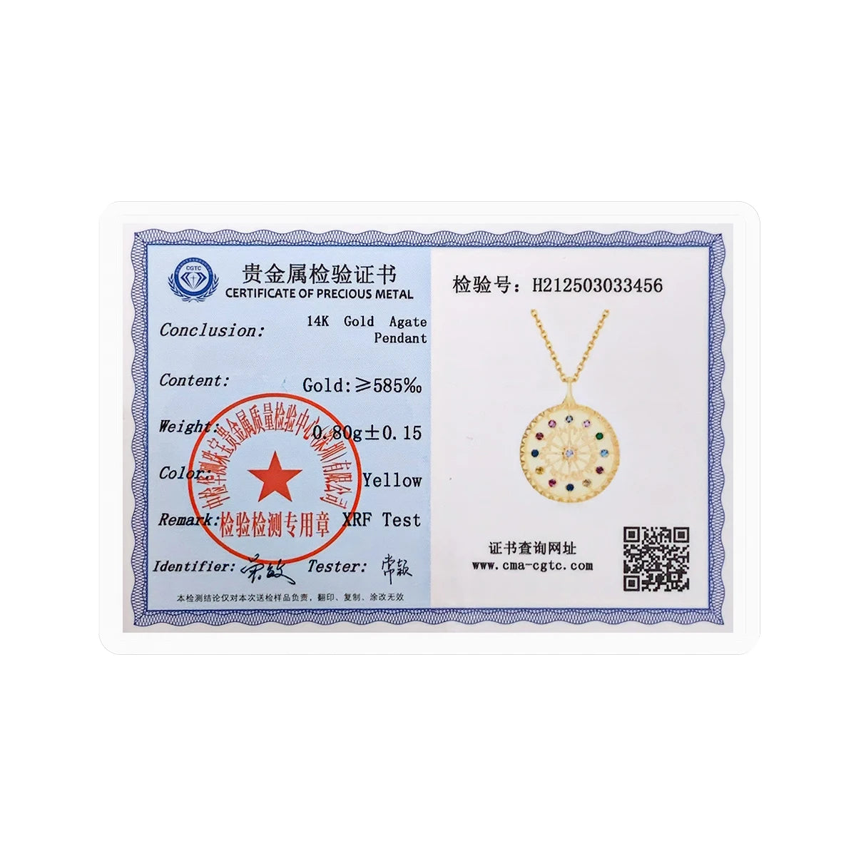 14K Gold Wheel of Fortune Zodiac Amulet