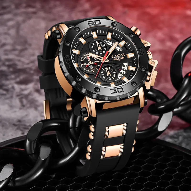 LIGE 2025 Top Brand Luxury New Men Watch Quartz Man Watches Waterproof Luminous Watch for Men Date Chronograph Sport Wristwatch