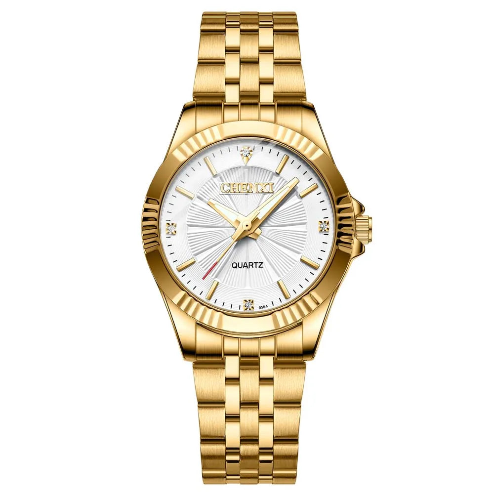 Golden Harmony - Luxury Diamond-Accented Couple's Watch Set