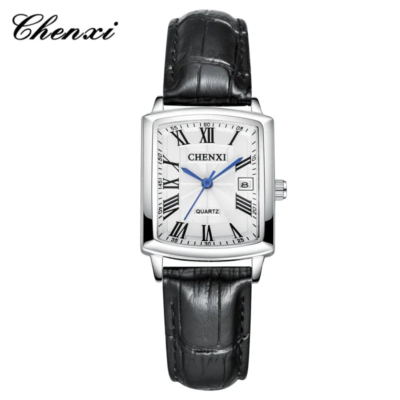 CHENXI 079A Couple Square Dial Watch