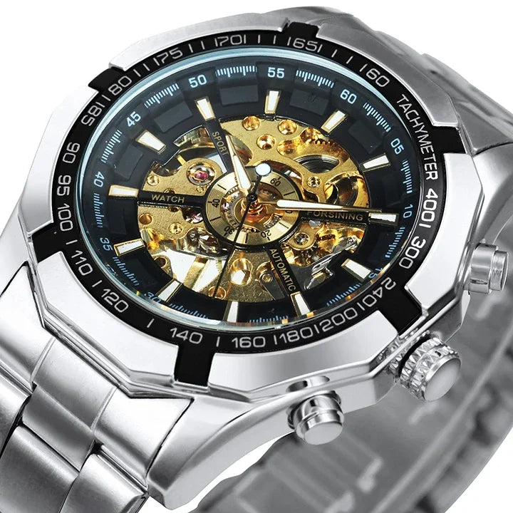 Winner Men Skeleton Automatic Mechanical Skeleton Top Brand Luxury Wristwatch
