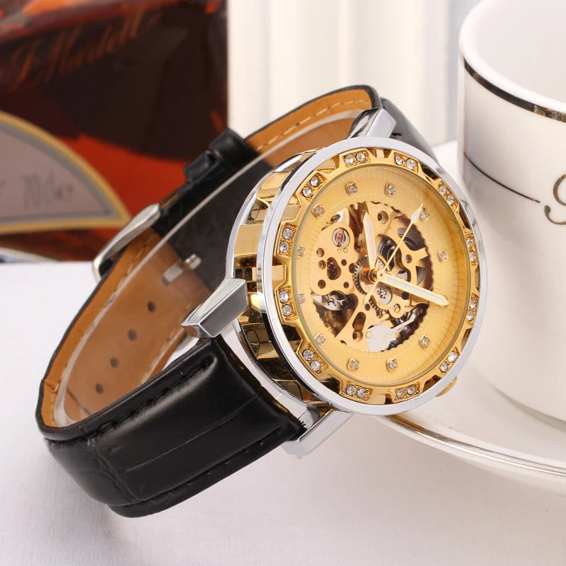 Tourbillon Skeleton Automatic Watch - Steel Band Mechanical