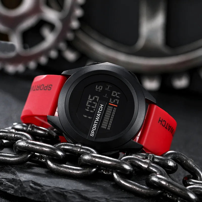 POSHI Sport Watch for Man Luxury Digital Wristwatch Stopwatch Luminous with Date Week Original Waterproof Clock free shipping