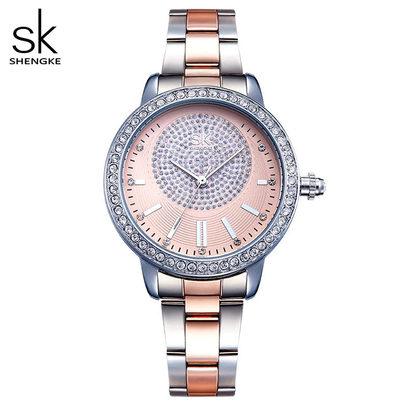 Luxury Women's Watch Women Geneva Designer Ladies Watch For Women Luxury Japanese Quartz RoseGold Wrist Watch Relogio Feminino