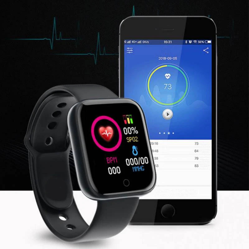 Sport Smart Watches Color Screen Life Waterproof Bluetooth Fitness Bracelet With Health Blood Pressure Heart Rate Sleep Monitor